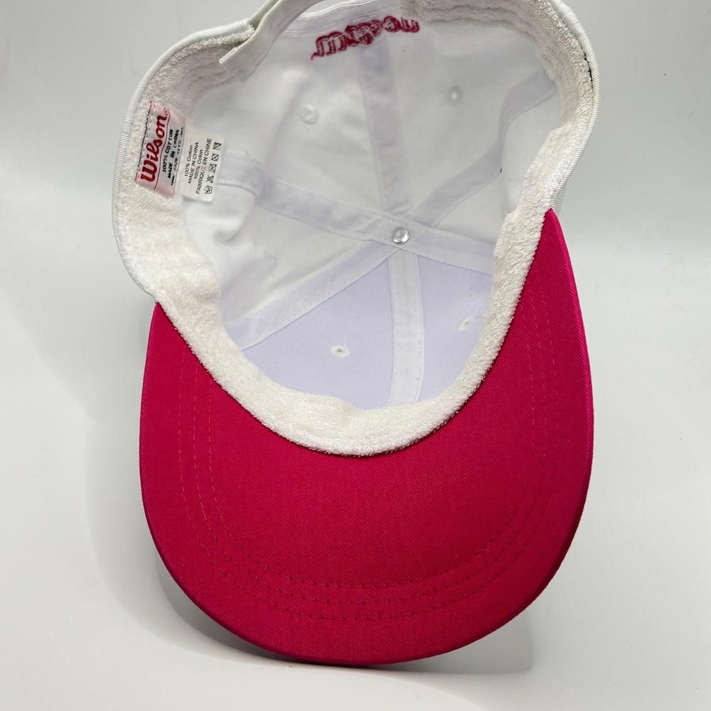 Wilson Hope Breast Cancer Awareness Baseball Cap White Pink Ribbon Adjustable - Picture 5 of 6